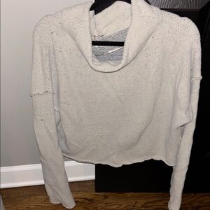 Free People Cozy light gray Women's cowl neck Sweater size L
